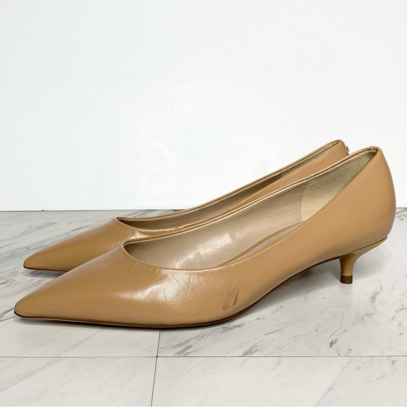 Sam Edelman Franci Pointed Toe Tan Light Brown Leather Pump 8 1/2 M - Picture 1 of 15